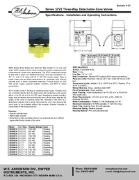 Thumbnail of document Manual - Series 3ZV2 HVAC Zone Vavles